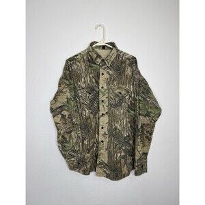 Vintage Winter Run Realtree Camouflage Shirt XL Chamois Flannel Button Up MiUSA